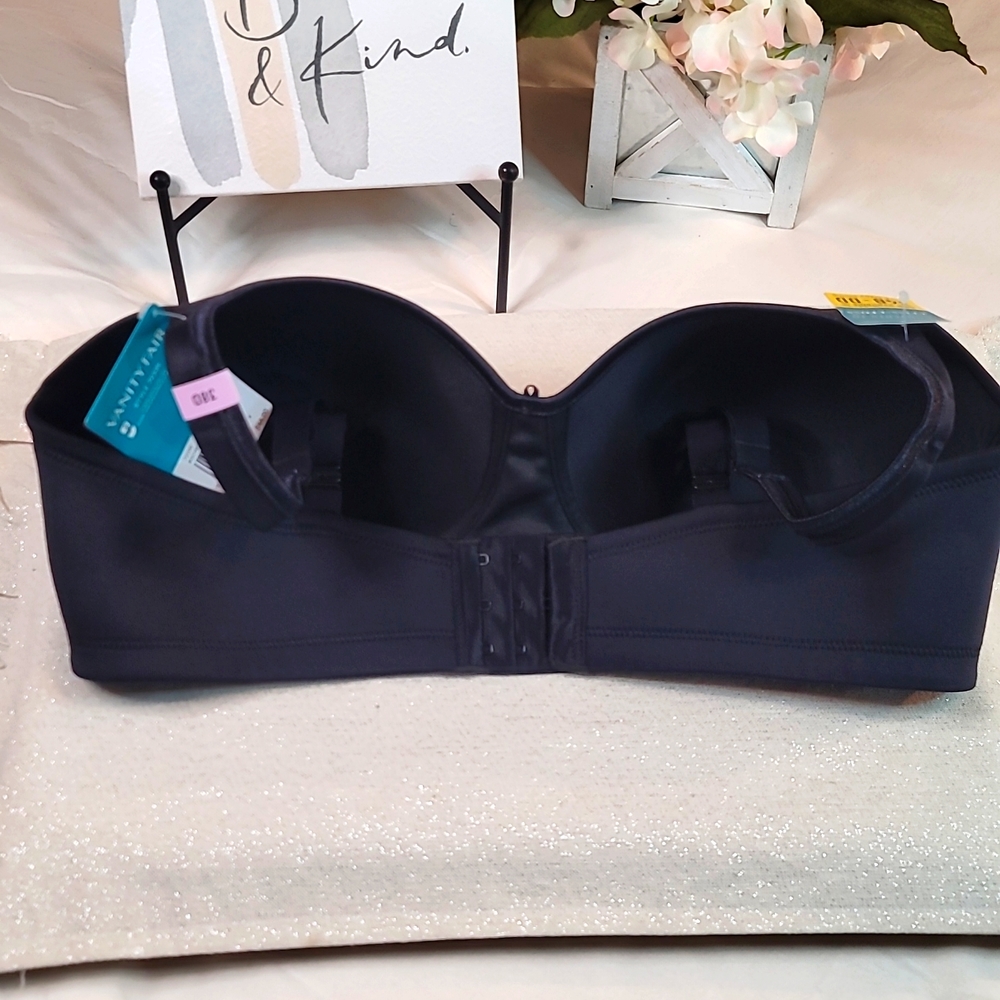 Wireless Black Bra 38D Elegant Bra Office wear - Picture 2 of 13